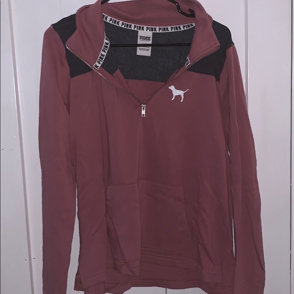 Pink quarter zip